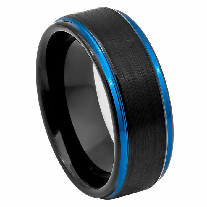 Thin Blue Line 8mm Dual Tone Ring