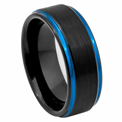 Thin Blue Line 8mm Dual Tone Ring