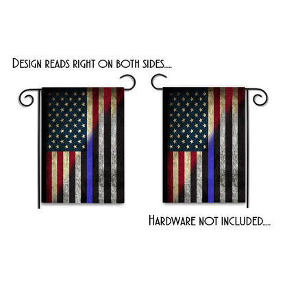 Thin Blue Line American Flag Law Enforcement Garden Flag