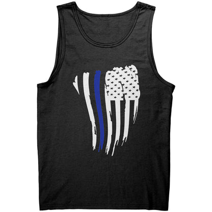 Thin Blue Line American Flag Waving - Tank top - IS1