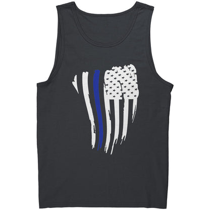 Thin Blue Line American Flag Waving - Tank top - IS1