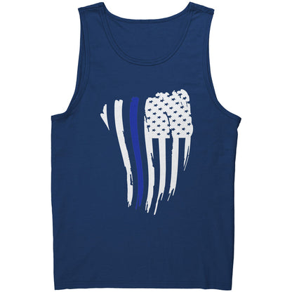 Thin Blue Line American Flag Waving - Tank top - IS1