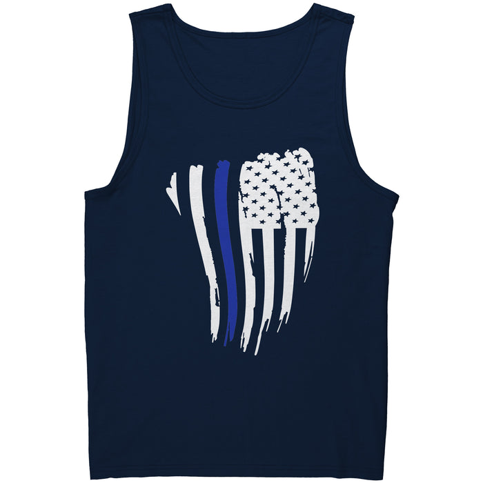 Thin Blue Line American Flag Waving - Tank top - IS1