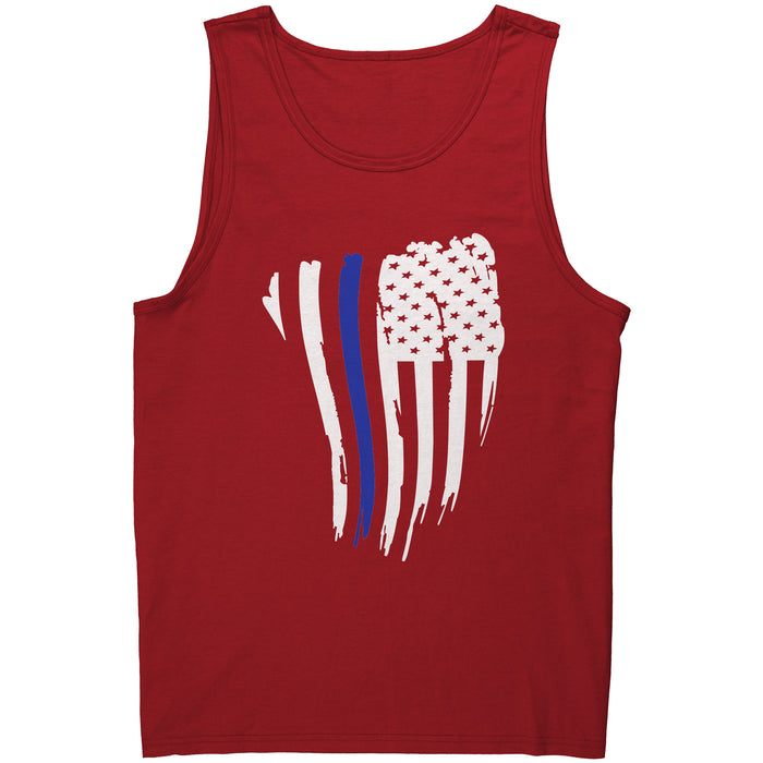 Thin Blue Line American Flag Waving - Tank top - IS1