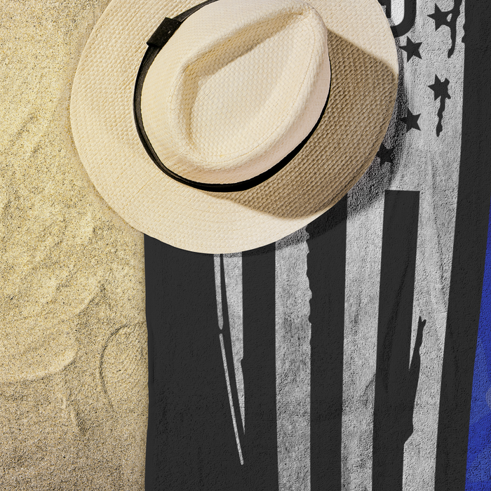 Thin Blue Line Beach Towel - CR1