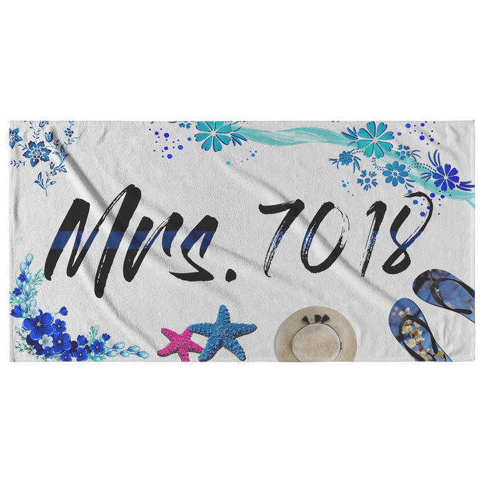 Thin Blue Line Beach Towel - KB2