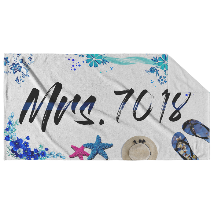 Thin Blue Line Beach Towel - KB2
