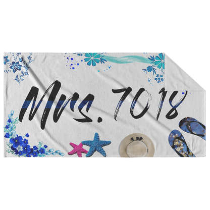 Thin Blue Line Beach Towel - KB2