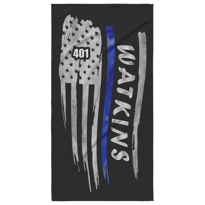 Thin Blue Line Beach Towel - LW1