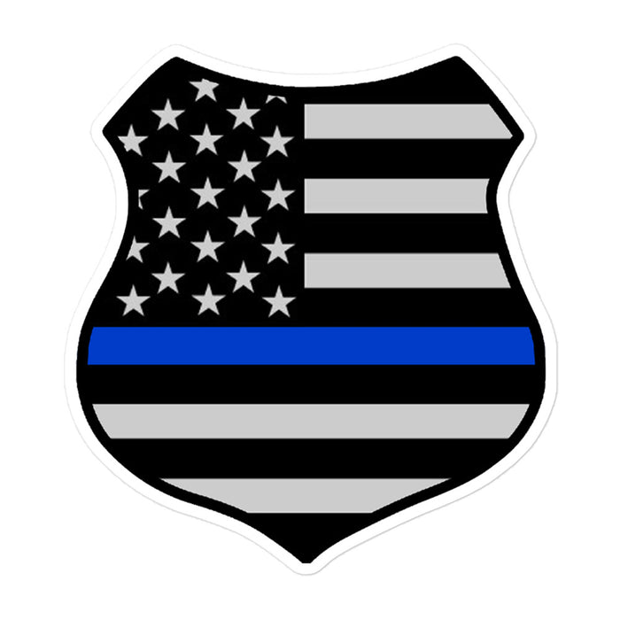 Thin Blue Line Shield Sticker - MM1