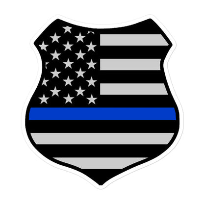 Thin Blue Line Shield Sticker - MM1
