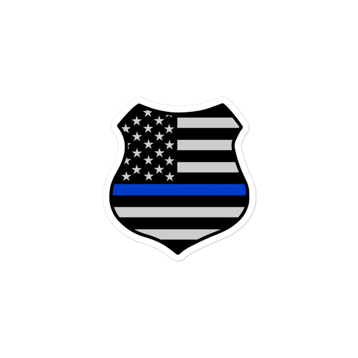 Thin Blue Line Shield Sticker - MM1