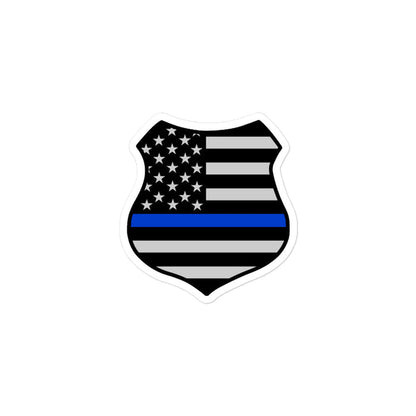 Thin Blue Line Shield Sticker - MM1