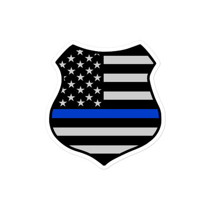 Thin Blue Line Shield Sticker - MM1