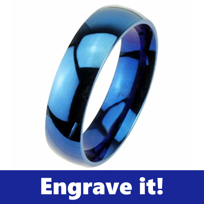 Thin Blue Line SS Blue Iconic Ring
