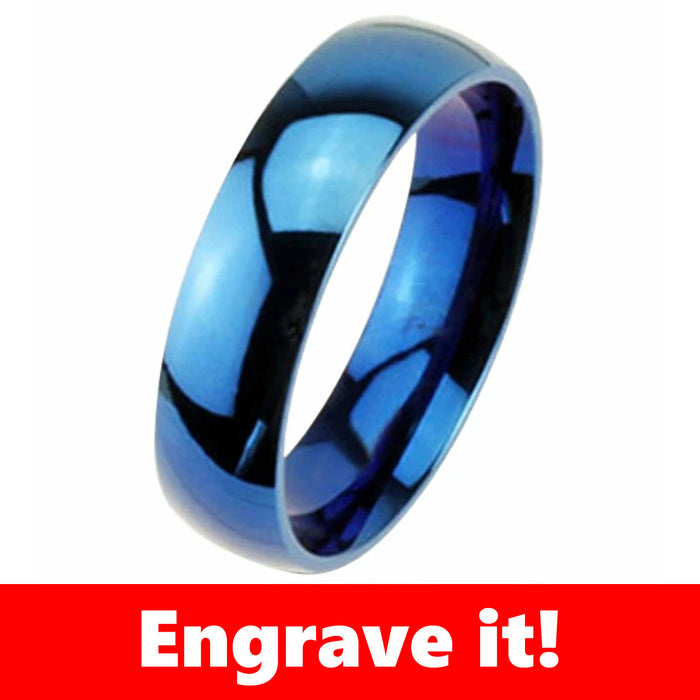 Thin Blue Line SS Blue Iconic Ring
