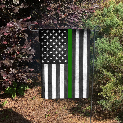 Thin Green Line American Garden Flag