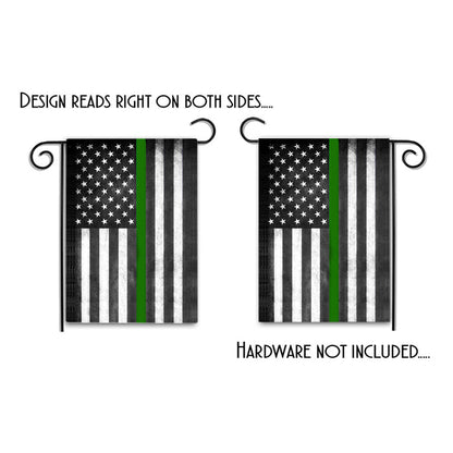 Thin Green Line American Garden Flag