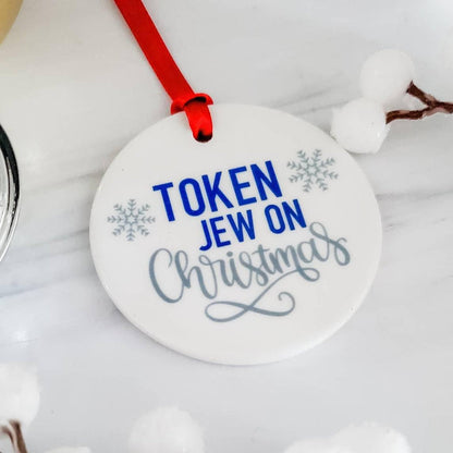 Token Jew on Christmas Holiday Ornament Salt and Sparkle