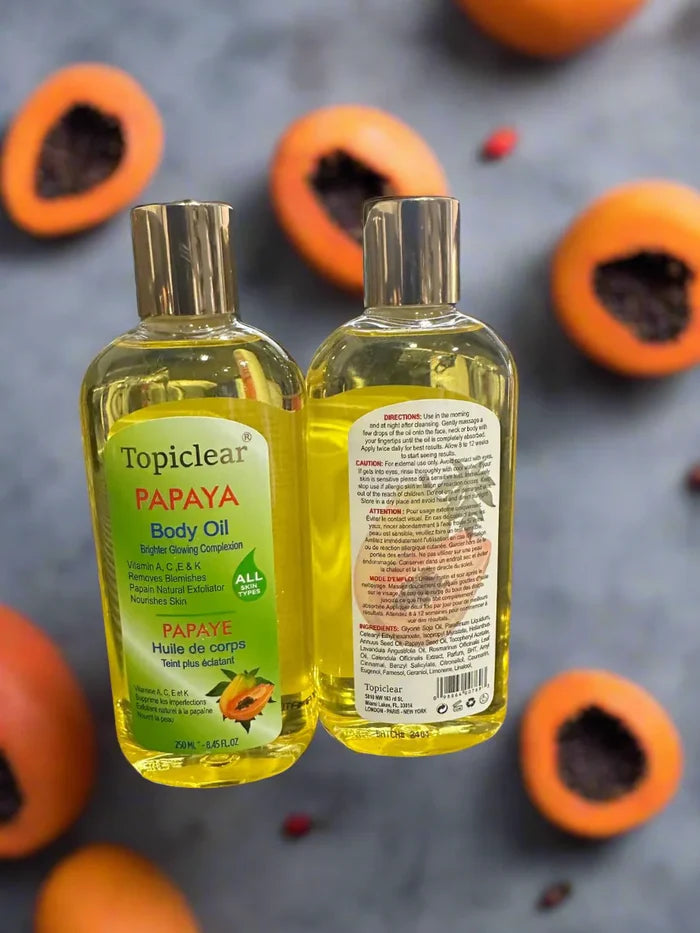 Topiclear Papya Body Oil 250ml 8.45 oz