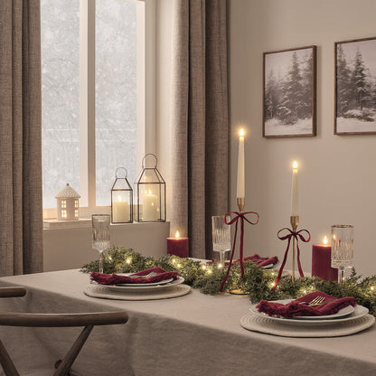 TruGlow® Plum Ribbed LED Pillar Candle Trio with Remote Control