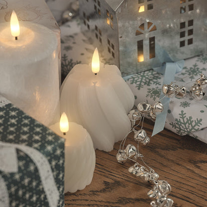 TruGlow® White Snowflake Twist LED Candle with Remote Control