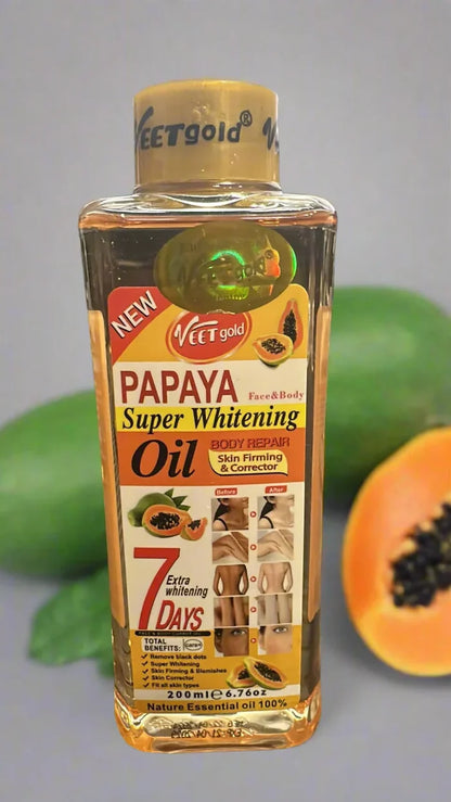 Veet Gold Papaya Body Repair 7 Days Oil 200 Ml 6.76oz