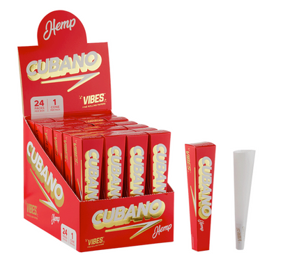 Extra Large Pre Rolled Cone: Vibes Cubano, 8 Gram Capacity, Group Sessions, Slow Burn, Premium Paper, Extended Burn, Pre-Rolled Convenience, Hassle-Free, Superior Smoking, Ideal for Sharing, Gatherings, Special Occasions.