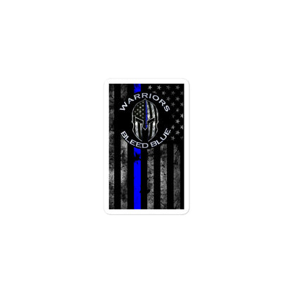 Warriors Bleed Blue - Thin Blue Line Sticker - GL2