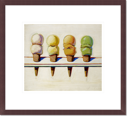Wayne Thiebaud "Four Ice Cream Cones" Made-to-Order  Print