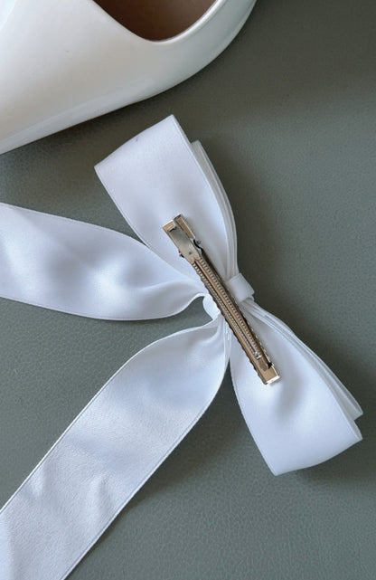 Sweet Serenity Bow Hair Clip White