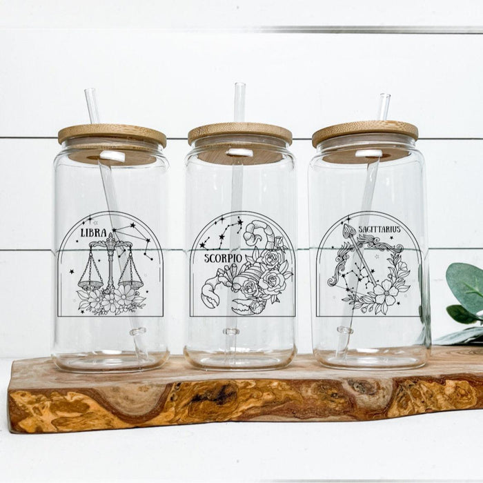 Zodiac Constellation Glass Cup Salt and Sparkle