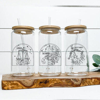 Zodiac Constellation Glass Cup Salt and Sparkle
